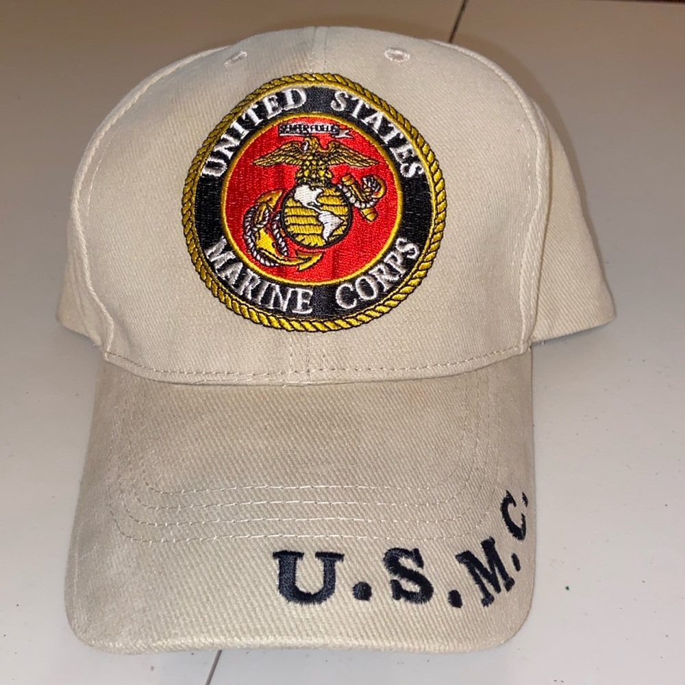 Vintage U.S. Marine Corps Ball Cap in Neutral Tan